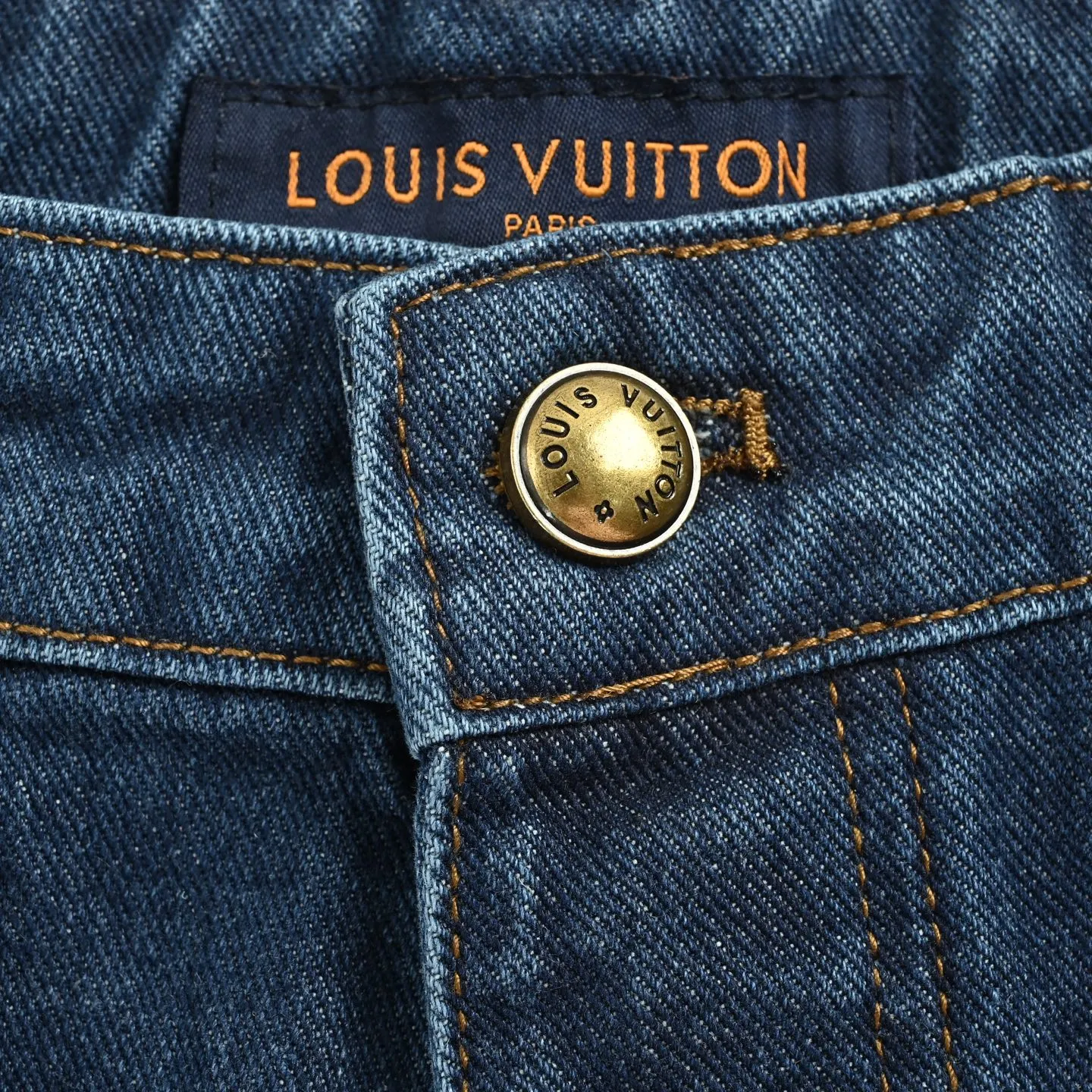 Louis Vuitton/Louis Vuitton MONOGRAM cuffed hem straight jeans